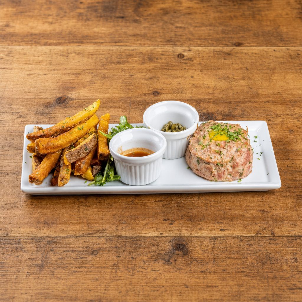 Beef tartare.