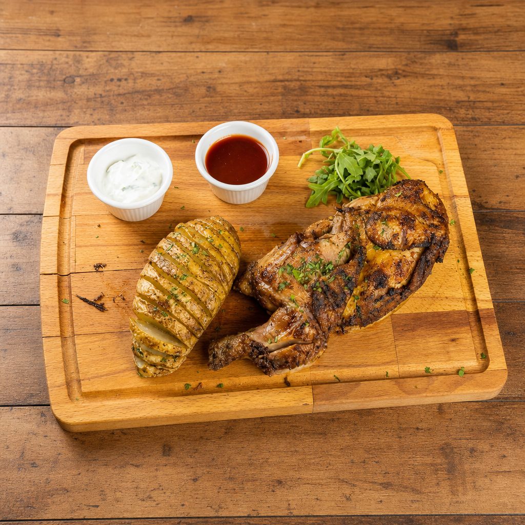 Roasted ½ Chicken.